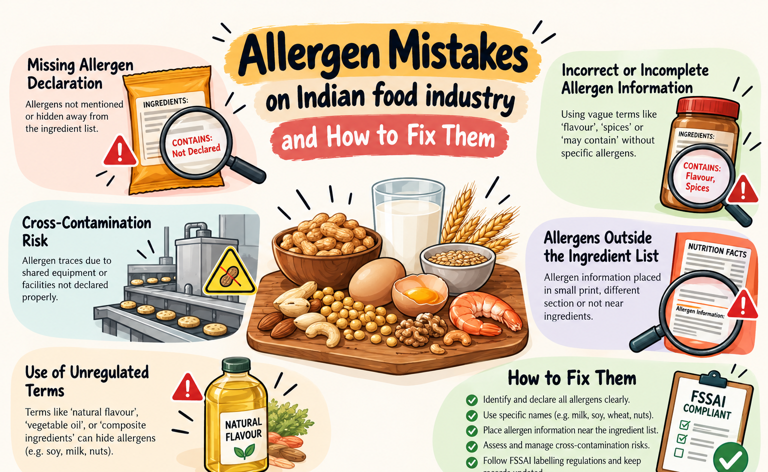 Allergen Mistakes on Indian food industry and How to Fix Them